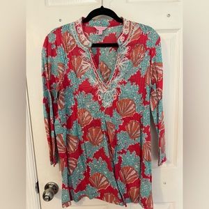 Lilly Pulitzer Sarasota tunic with shells
